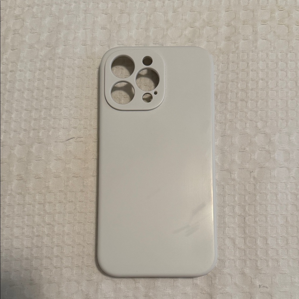 White Silicone Phone Case iPhone 14 Pro Max